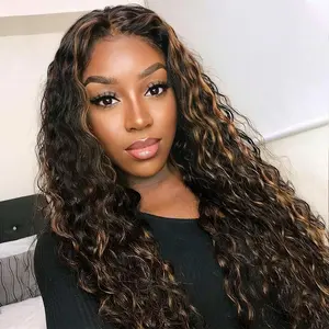 OQ HAIR Highlight 2/30 Water Wave Wear Go Wig 7x5 Pre-Everything With Drawstring Glueless Human Hair Wigs Pre Colored for Beginner Friendly Wigs