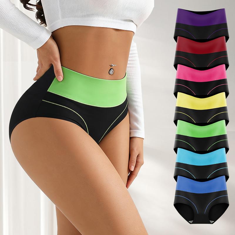 HOTCOM Women’s Plus Size Lingerie Hipster Panties 7-Pack – Seamless Soft Fit with Elastic Waist, Breathable Everyday Womenswear