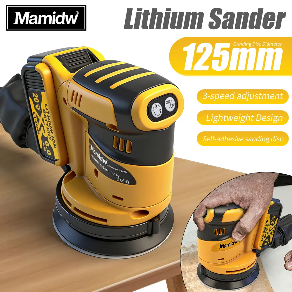 5" Cordless Orbital Sander(Bare Tool)  - Fits DeWalt 20V MAX Battery, Variable Speed Random Orbit Polisher with Dust Collection, Ergonomic Grip for Wood Auto Detailing