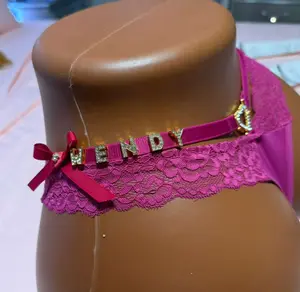 Custom Name Lace Thong – Personalized Letter Panties