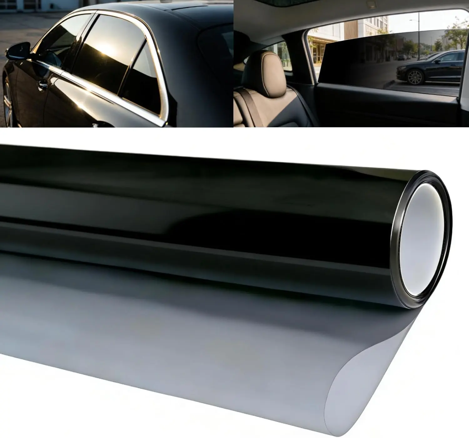 Car Window Tint (5%/15%/25%/ 35%VLT) Tints for Car Windows Automotive Window Tint Roll Privacy Film 20" x 20ft Heat Glare UV Block Reduces Heat Car Accessories Light Blue Tinted