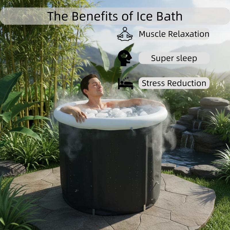 Inflatable Cold Plunge Tub 105 Gallon for Post-Workout Recovery & Relaxation Comfortable Durable Leakproof Skin-friendly