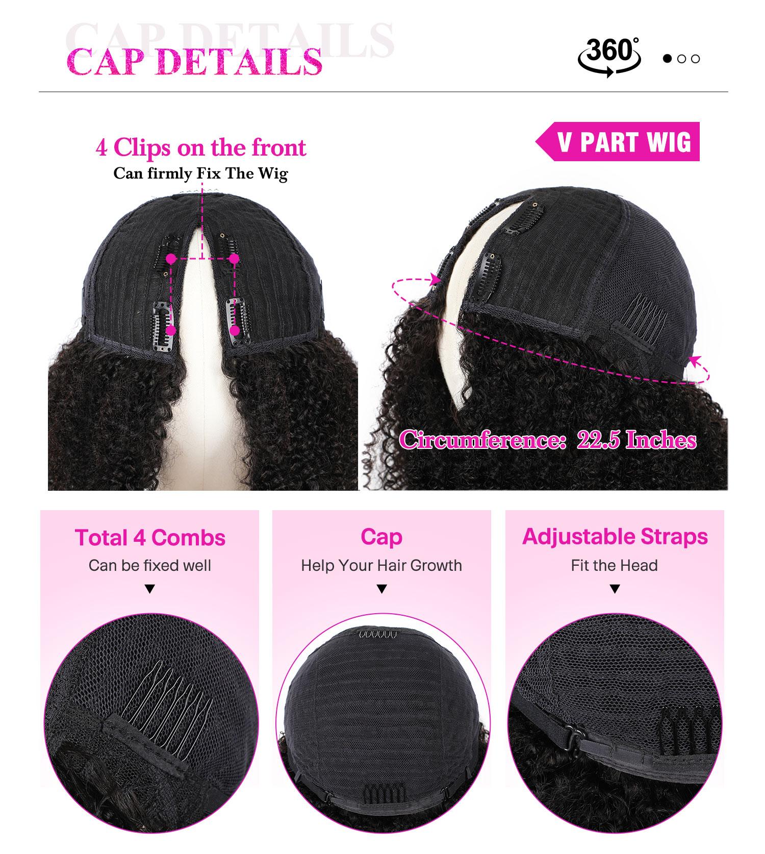 Vshow Body Wave V Part Wigs For Beginner 100% Human Hair Wigs No Leave Out Install Ajustable Band 180% Density Full & Bouncy Vshow Body Wave V Part Wigs For Beginner 100% Human Hair Wigs No Leave Out Install Ajustable Band 180% Density Full & Bouncy