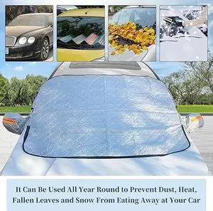 Summer car sunshade, can protect against ultraviolet rays, falling leaves, dust, and bird droppings, protects the car's front windshield, keeps your car cleaner, and can be used on various small and medium-sized cars.