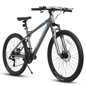 26-Inch Mountain Bike for Adults and Teenagers, High Carbon Steel Frame, Front and Rear Mechanical Disc Brakes, 21-Speed Gear System, 26x2.125 Tires