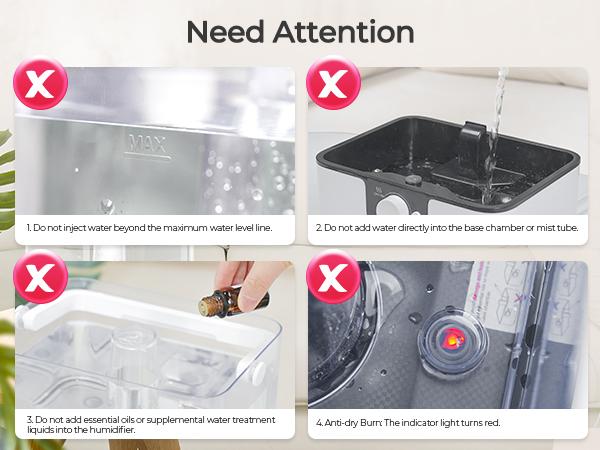 CHIVALZ 6L Top Fill Humidifiers for Bedroom, Large Room, Baby Nursery & Plants, Oil Diffuser, 360° Nozzle, Anti-dry Burn, White Diffuser for Deshumid