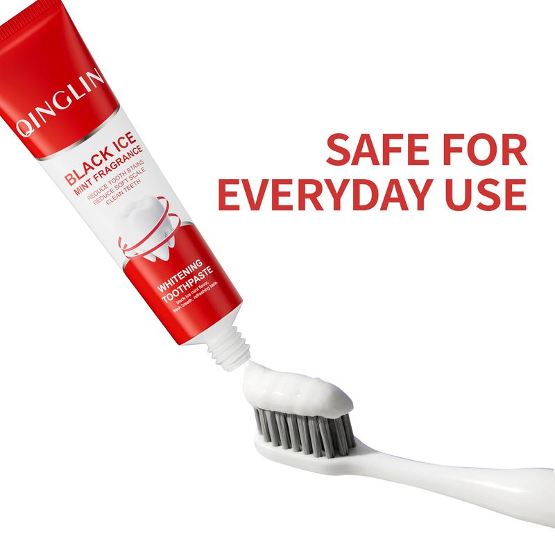 Professional Teeth Whitening Toothpaste - QINGLIN Mint Fresh Breath Toothpaste for Stain Removal, Enamel Protection, Daily Oral Hygiene, Whitening Paste with Natural Mint