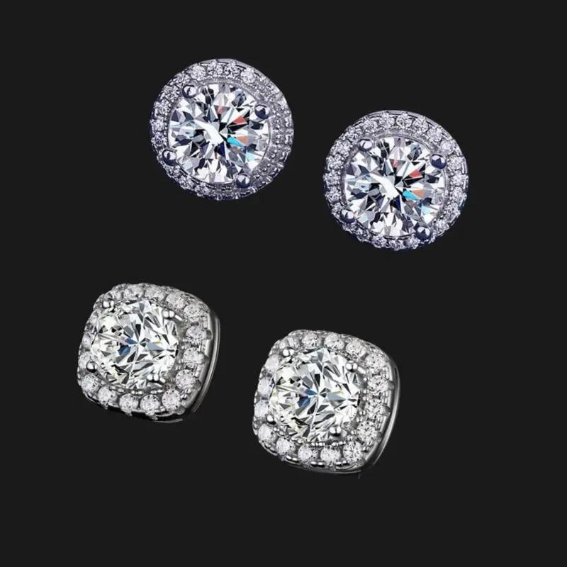 S925 Silver Moissanite Stud Earrings | Dainty Wedding & Gift Jewelry for Men Women