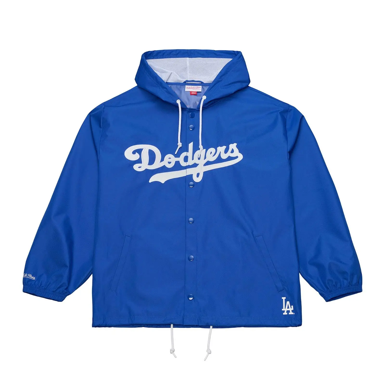 Los Angeles Dodgers Royal Coaches Full-Snap Hooded Windbreaker Jacket Los Angeles Dodgers Royal Coaches Full-Snap Hooded Windbreaker Jacket