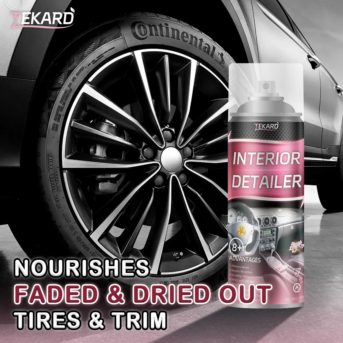 TEAKRD Total Interior  Protectant - Plastic, Trim & Tire Dressing - Restore Faded Plastics