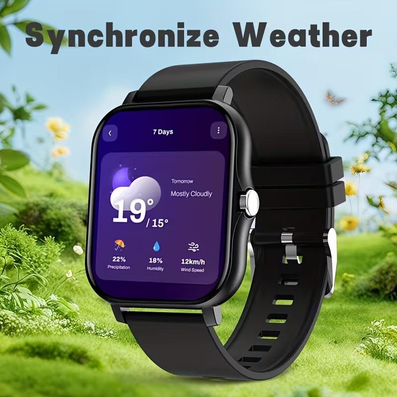 A 1.83-inch full touchscreen smartwatch that supports SMS and phone calls, multiple sports modes, a pedometer, a calorie counter, and is compatible with both For Android and For iphone systems.