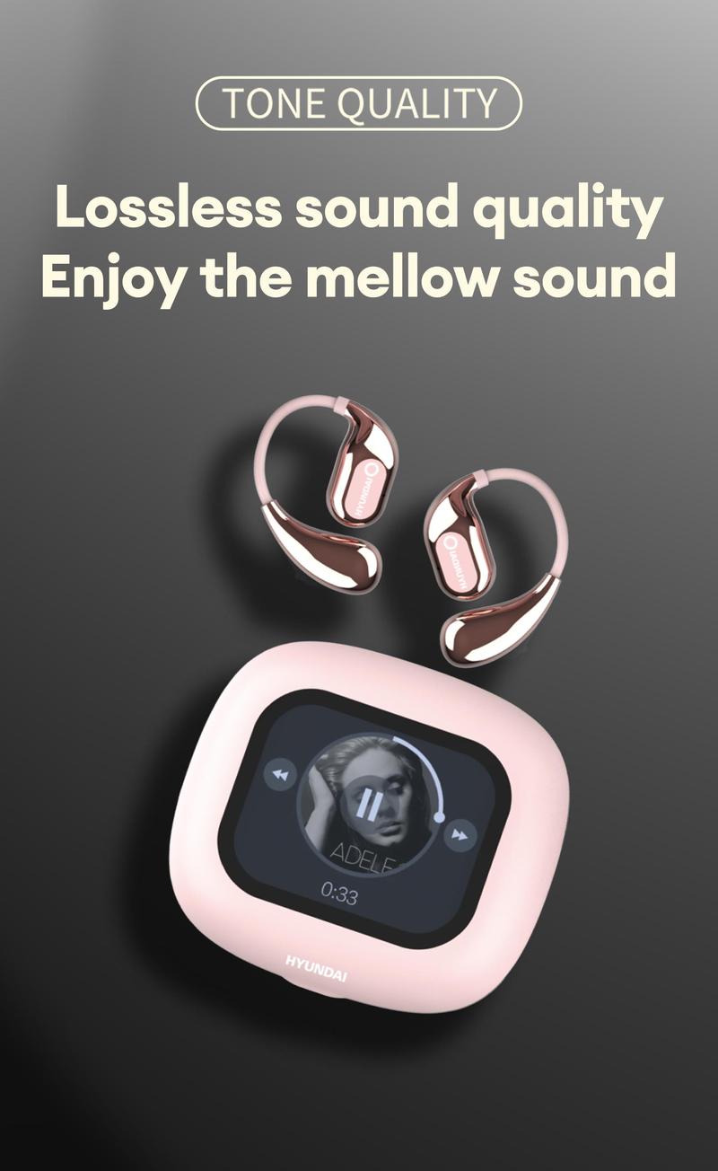 HYUNDAI HY Q18 Pro Electronic Earbud Bluetooth Headset Supports 169‑Language Translation with Full‑Color Touch Screen, Audio Wireless Headphones for Music & Phone Calls