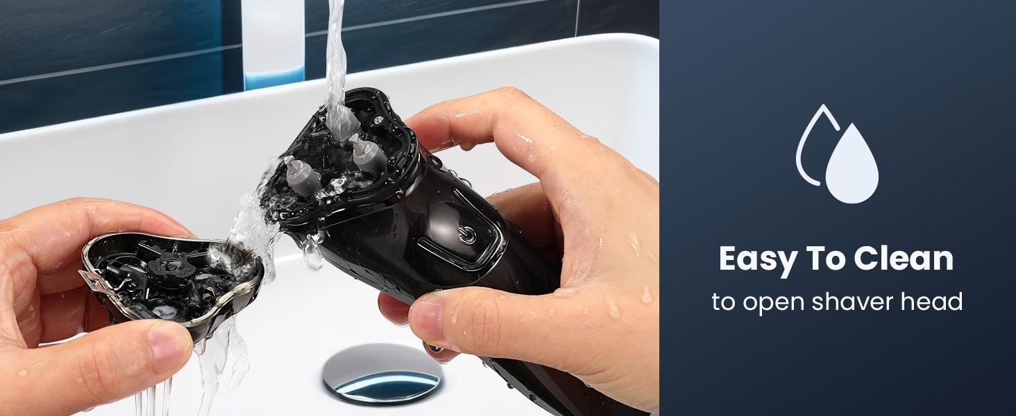 SHPAVVER Electric Shaver for Men, Rechargeable Wet Dry Shaver with Pop Up Trimmer, Waterproof Cordless Portable Razor - Comfort
