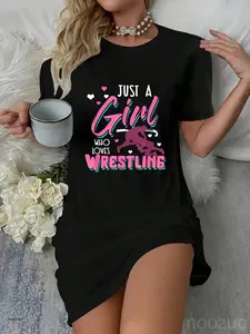 Wrestling Woman Wrestler Mother Battle Women Casual Dress