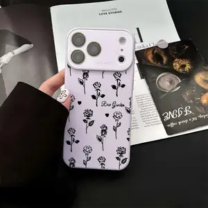 Vintage Rose Garden Floral Art Soft Liquid TPU Phone Case | Baby Skin Feel Matte Shockproof Cover | Spring Women’s Gift for iPhone 17/16/15/14/13 (Model 952)