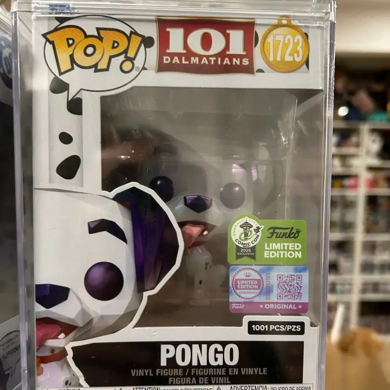 Funko Pop Pongo Collectible Figure Vinyl - 101 Dalmatians Limited Edition TV/Movie Character, 1001-Spot Soft Vinyl Figurine (New)