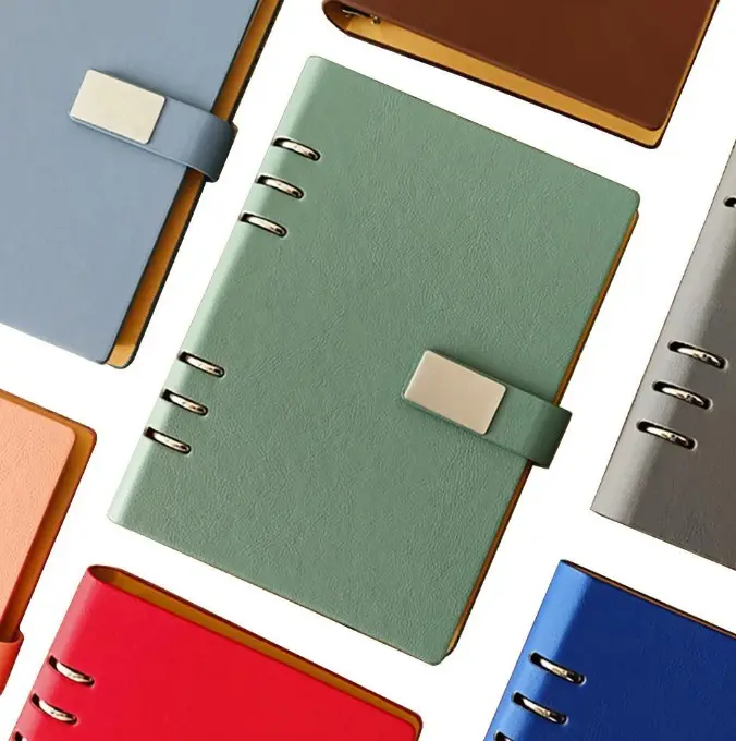 A5 Binder-Style Organizer Notebook - Refillable Office Binder with 80gsm White Paper (96 Sheets), Colorful Options, Ample Note Space, Ideal Gift for Colleagues for Business & Personal Use