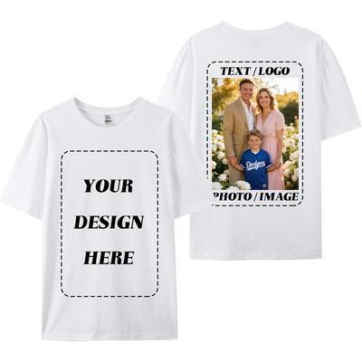 Custom T-Shirts for Men Women, Custom Tees Shirt/ Sweat Shirt/ Hoodie Design Your Own, Personalized Photo/Text/Graphic T-Shirt Sweatshirt Classic