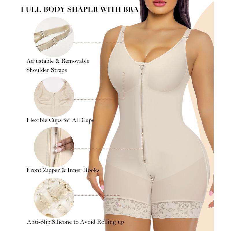 Women’s YIANNA Fajas Colombianas shapewear Tummy Control Butt Lifter Shaper with Zipper Crotch detachable shoulder strap Women’s YIANNA Fajas Colombianas shapewear Tummy Control Butt Lifter Shaper with Zipper Crotch detachable shoulder strap