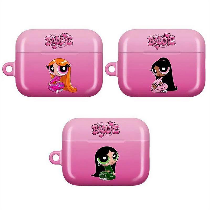 Baddie Girl Y2K AirPods Case – Cute Pink Cartoon Attitude Girl Cover for Apple AirPods ProPro 2Pro 3 & AirPods 1234  Y2K Aesthetic Sassy Character Earbud Case, Fun Gift for Her