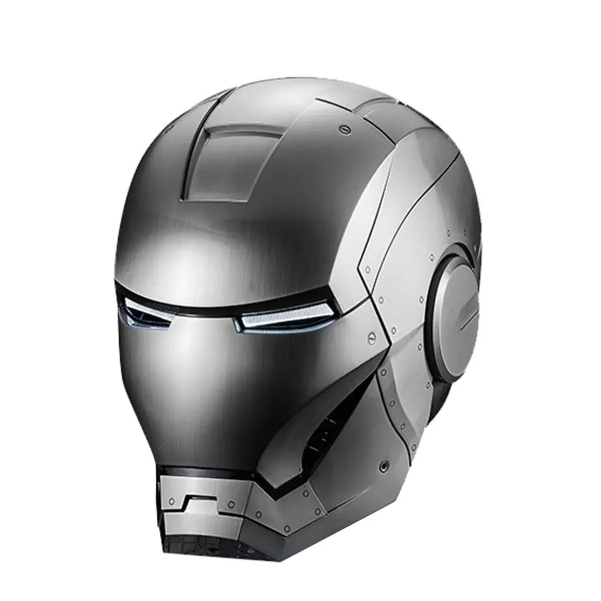 1:1 Collectible Iron Man MK2 Wearable Helmet The first official MK2 helmet on the market; Collection-grade multi-layer water-plated metal wire drawing process; 4 modes: Chinese & English Voice Control, Ring sensing control, Remote Control;