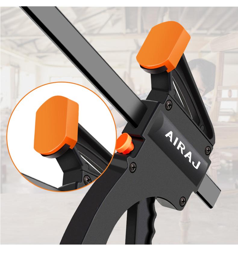 AIARJ Clamp, 10pcs Woodworking F Clamp 4Inch Bar F Clamps Clip Wood Carpenter Tool Grip Quick Ratchet Release Squeeze Woodworking DIY Hand Tool Kit Projects Safety