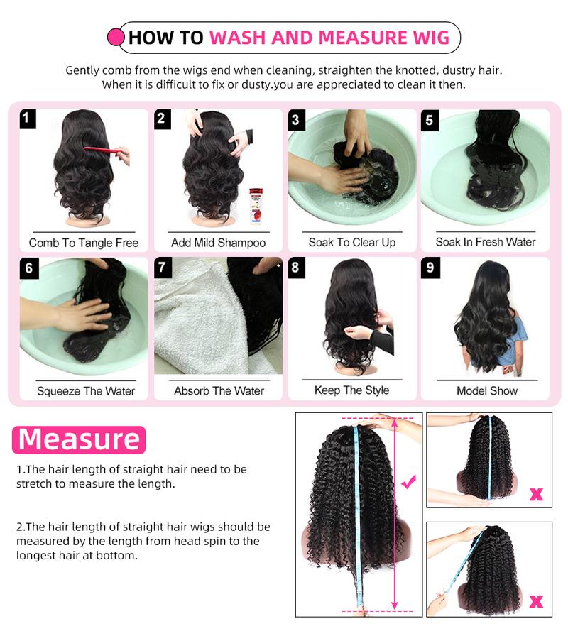 Deep Wave 13X6 Lace Front Wigs Human Hair Wigs Transparent Pre Plucked Deep Curly Lace Frontal Wigs Human Hair Lace Front Wigs 180% Density Natural Color