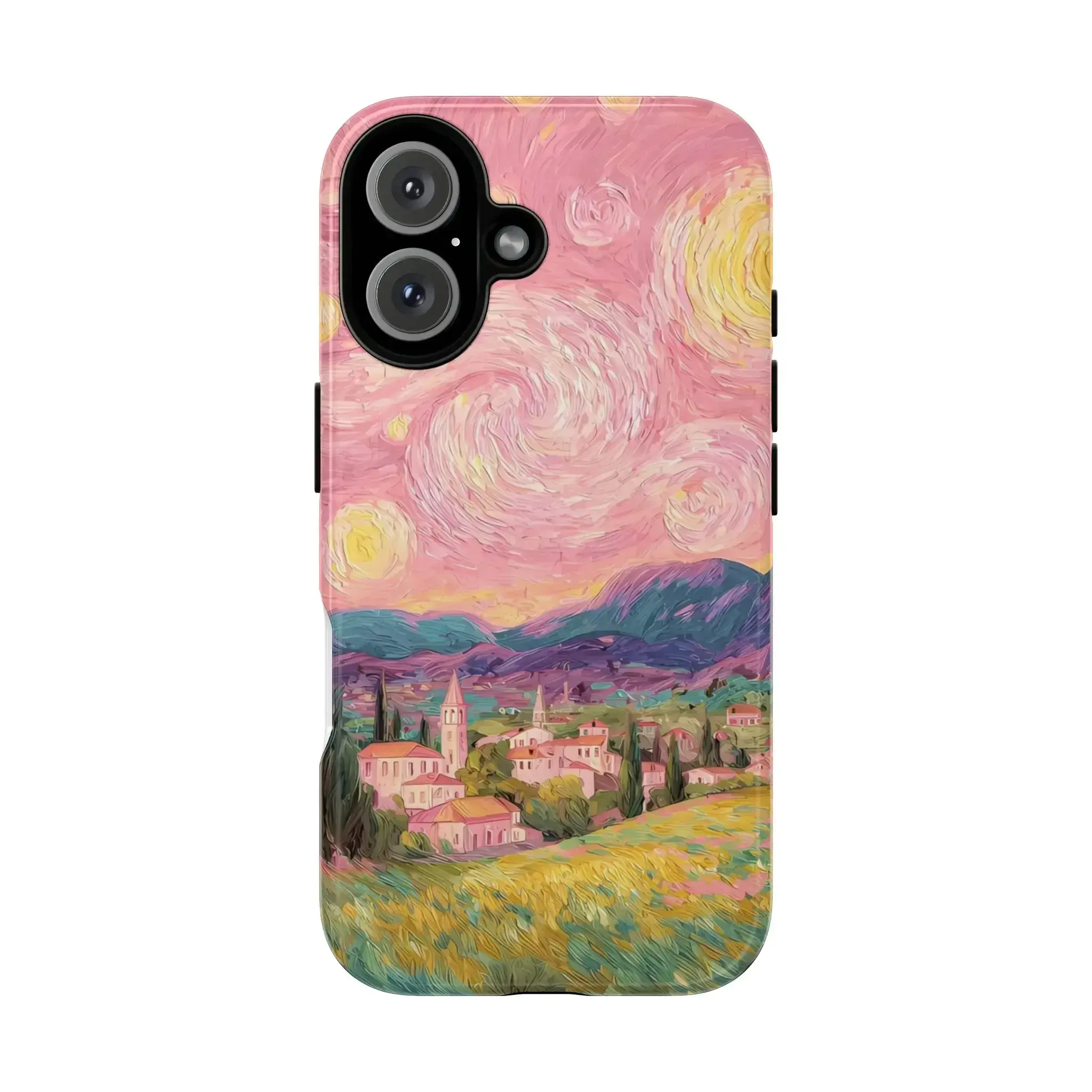 JIACC Starry Village Art Pattern Phone Case Van Goghh Inspired Pastel Landscape For iPhone 17 ProMax Plus Air 16 15 14 13 12 11 X XR & SamsungS25 S24 S23 S22 Ultra, Best Gift