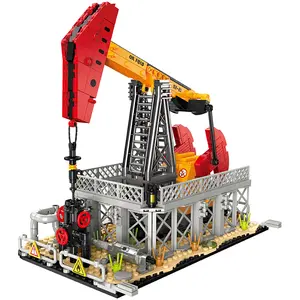 666+PCS Working Oil Pumpjack Building Set | Mechanical Oil Field Model | Adult Collectible Desk Decor