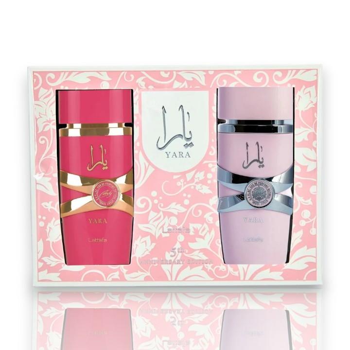 Lattafa Perfumes | Yara + Yara Candy Gift Set | 2 - Piece Fragrance Set | 100 ML Per Bottle | Eau De Parfum | Womens Fragrance