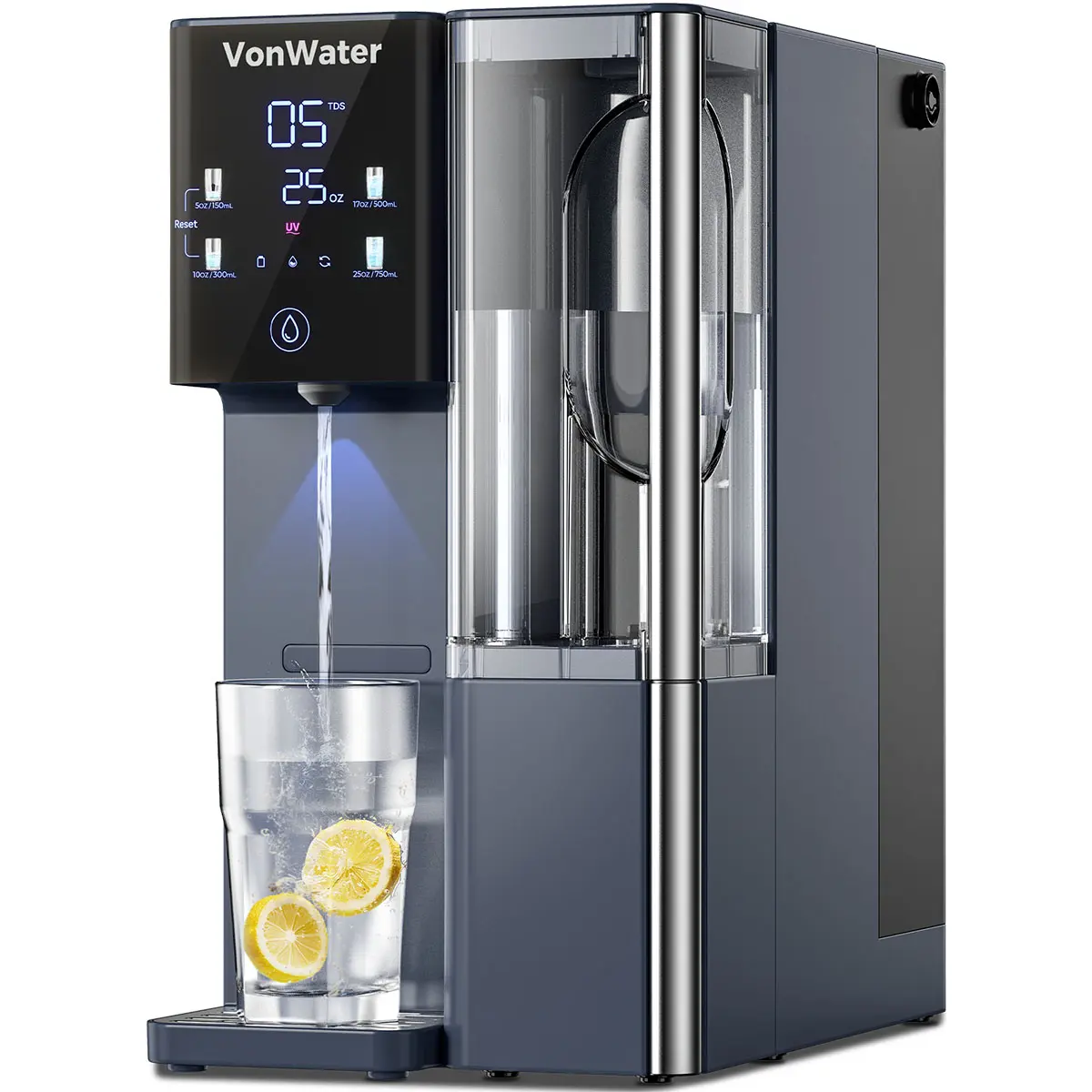 VonWater CT910 Reverse Osmosis Water Filter Countertop, 7-Stage RO Water Filtration System, Water Purifier with Removable Pitcher, NSF/ANSI 372, Reduce TDS PFAS, No Installation