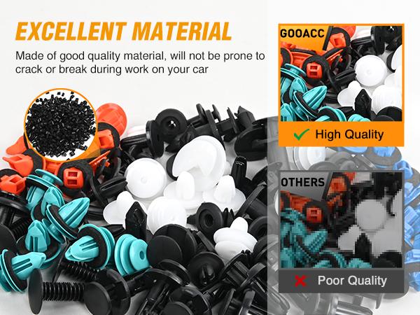 Nilight 1045Pcs Car Push Retainer Clips & Auto Fasteners Assortment -30 Most Popular Sizes Nylon Bumper Fender Rivets with Fasteners Remover an 10 Cable Ties for Toyota GM Ford Honda Chevy Automotive Accessories Vehicle