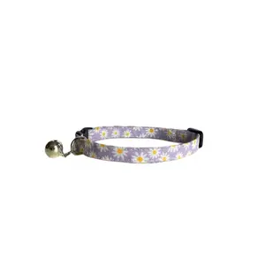 Personalized Cat Collar | Lavendar Daisy Cat Collar | Duke & Fox®