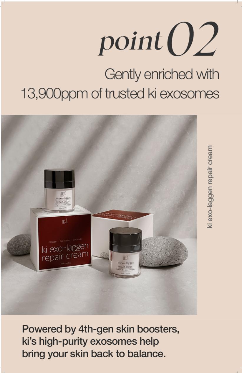 KI Exo-Laggen Repair Cream with Ectoin & Panthenol – Korean Sensitive Skin Recovery Moisturizer