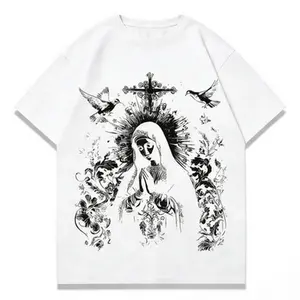 valentine shirts Virgin Mary Praying Vintage Graphic Acid Washed T-Shirt Vintage Washed T-shirt, Faded Graphic Tee, Retro Style Shirt, Classic Shirt, Vintage Top, Tee for Men and Women Unisex St