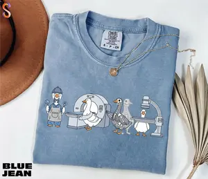 Comfort Colors Radiologic Technologist Goose Shirt, Playful Funny X-Ray Tech Tee, Aesthetic CT MRI Goose Design, Trendy Oversized Radiology Professional T-Shirt, Premium Garment Dyed Healthcare Humor Apparel