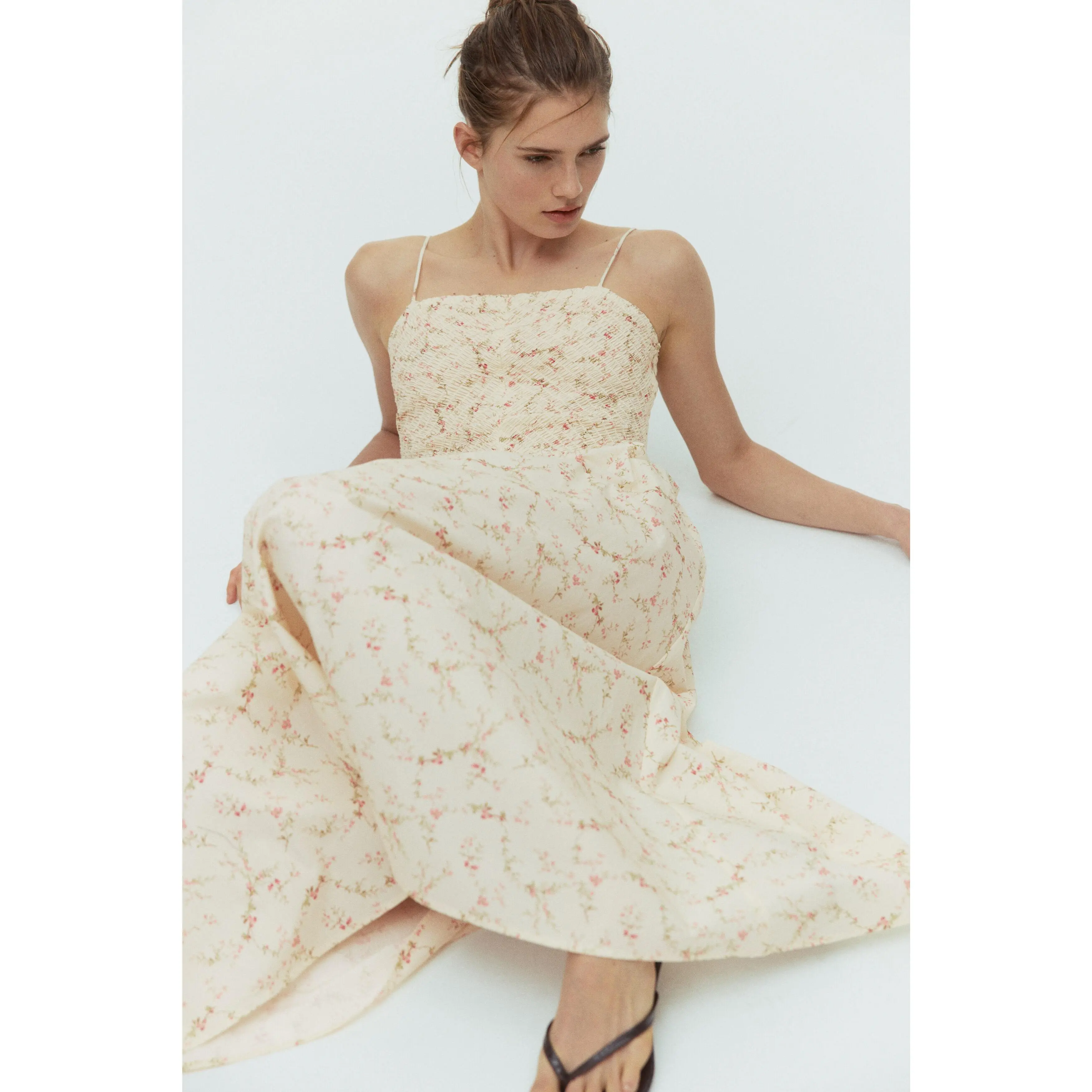 H&M Smocked cotton dress - TikTok Shop