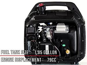 Powersmart 2500W Inverter Gas Generator ,39-Pound RV Ready Outdoor Generator, Parallel Capability, Quiet Generator for Home Use,Camping,Low Fuel Consumption,Portable,Quiet Operation,Outdoor Use, Hurricane,Emergency(HB5020 HB5020C)