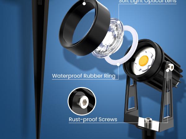 8pack All-in-One Outdoor Low Voltage Landscape Lighting Kit, LED Landscape Spot Lights with 60W Transformer and 65FT Wire, Waterproof Outside Spotlights for Yard, Garden, Tree, Pathway, House, 3000K, 8 Pack