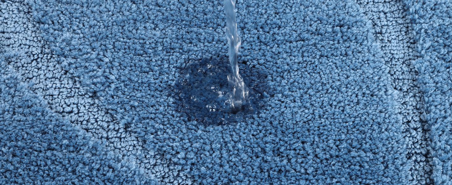 [SpringGlowUp] HEBE Washable Bathroom Rugs Sets 5 Piece, Soft Absorbent Microfiber Bath Mat for Bathroom, Non Slip Washable Bath Rug Set with Toilet Cover, Bath Runner and U-Shaped Contour Toilet Rug