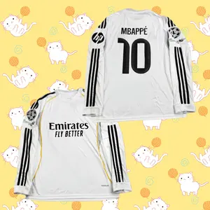 2024-25 Home Champions League Long Sleeve Jersey – Mbappé #10