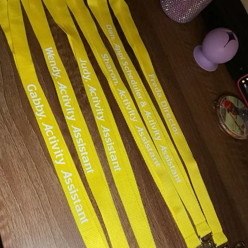 Personalized Lanyards for any business in any color with Custom Names and Roles Ideal for Event Management and Team Organization