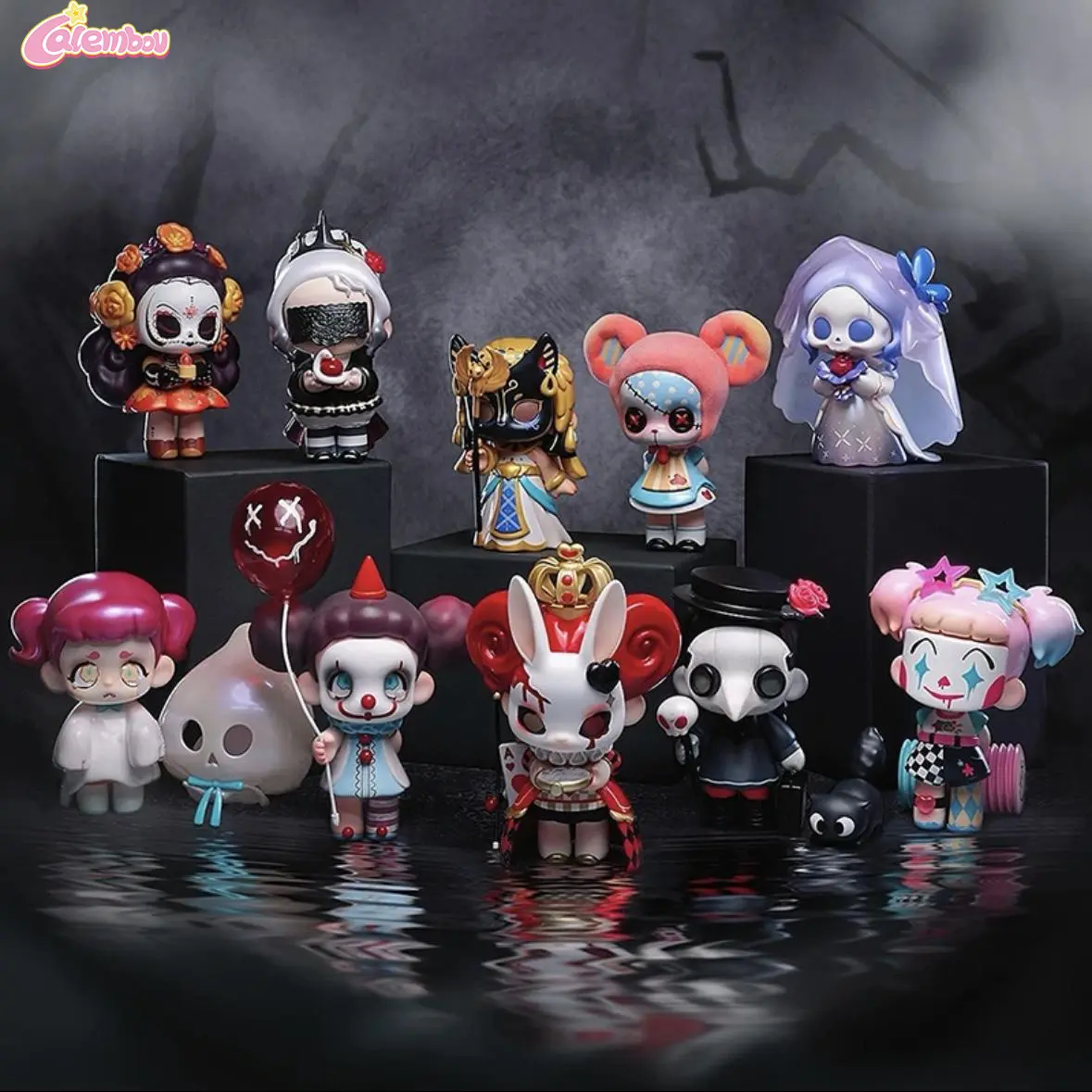 CALEMBOU Kasa Not a Villain Series Anime Blind Box, Cute I'm Not A Clown Series Blind Box Figure for Desktop Ornament Collectable PVC Figure for Halloween Christmas Gifts