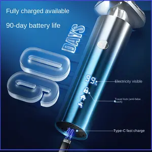 2026 Men's Electric Shaver Triple Head Razor Travel Portable Washable Comfort Smooth