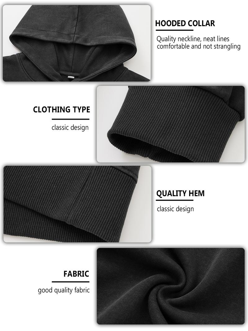 CCCMAI Men's Loose Fit Versatile Hoodie Casual Athletic Long Sleeve Hooded Sweatshirt for Fall Winter Daily Wear Sportswear Indoor Outdoor Activities Menswear Tops Pullover Stylish Wetsuit Beige Black Plain Vneck