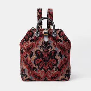 Burnout Velvet Revival Sephia Carpet Laptop Backpack