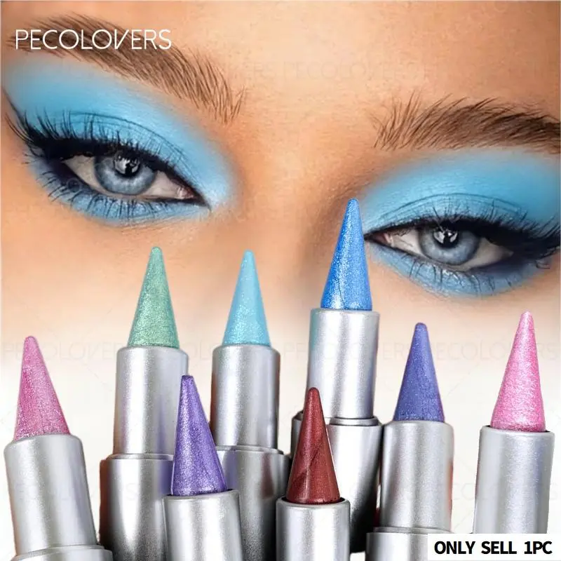 1pc Blue Metallic Glitter Eyeshadow Stick, Highly Pigmented & Smooth, Easy-To-Use For Beginners & Pros