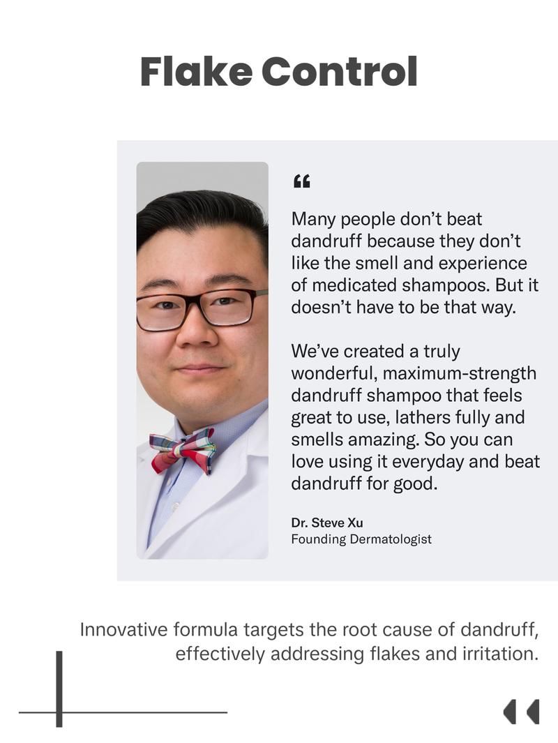 Geologie Moisturizing Dandruff Shampoo 1% Zinc Pyrithione 236 ml - Maximum Strength Dandruff Control with Salicylic Acid and Vitamin B5 - Anti-Fungus