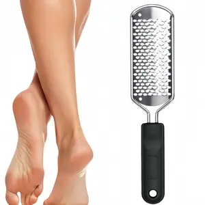 LMMAKE Professional Stainless Steel Foot File with Detachable Reusable Design for Dead Skin Calluses Ideal for Home Pedicures Salon Treatments Foot Care for Adults
