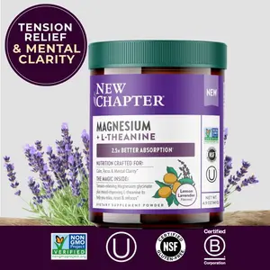 Magnesium + L-Theanine Powder for Mental Clarity, Calm & Muscle Recovery Supplement Magnesium + L-Theanine Powder for Mental Clarity, Calm & Muscle Recovery Supplement